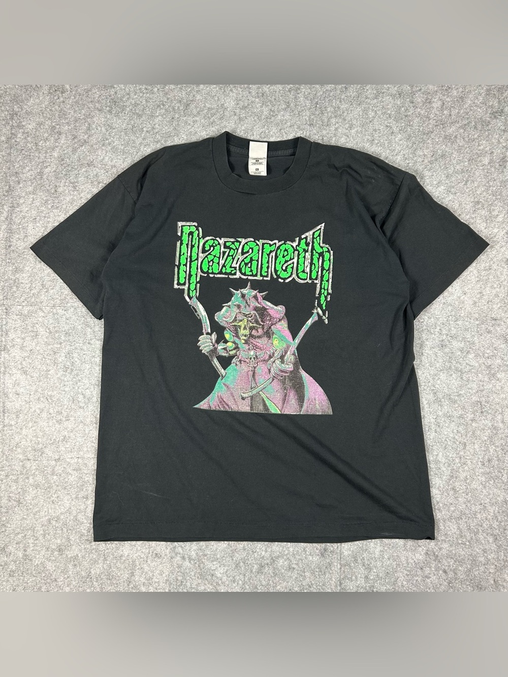 Vintage 90s Nazareth Single Stitch Double Sided Tour Band T Shirt Size XL